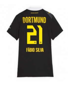 Borussia Dortmund Fabio Silva #21 Maglia Gara Trasferta Repliche 2026-27 Donna Maniche Corte Borussia Dortmund Fabio Silva #21 Maglia Gara Trasferta Repliche 2026-27 Donna Maniche Corte